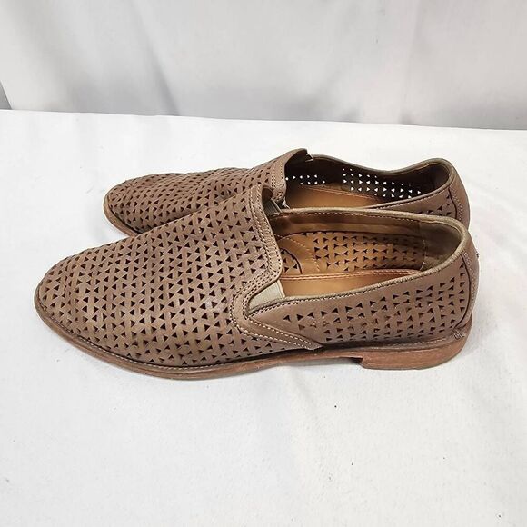 Trask Ali Perforated Loafer Gold Metallic Suede Women's 10 Comfort - Picture 4 of 9